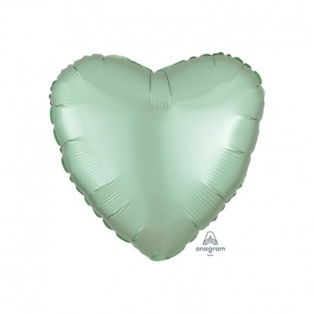 Pallone Cuore Satin Verde Menta 45 cm