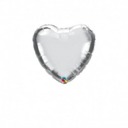 Palloncino Cuore Argento 25 cm