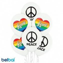 Palloncini Love & Peace 30 cm