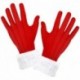 Guanti Babbo Natale Tessuto Rosso