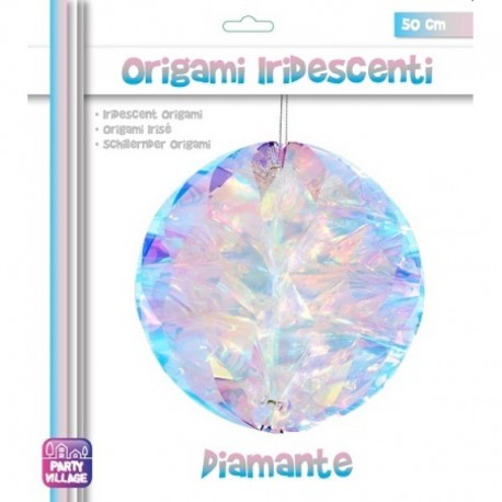 Origami Diamante Iridescente Ø 50 cm