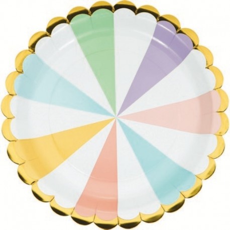 8 Piatti Sagomati Carta Celebration 23 cm