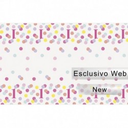 Tovaglia Plastica Pois Rosa 137x213 cm