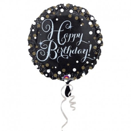 Pallone Happy Birthday Spark 45 cm