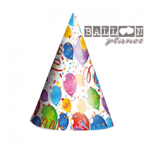 6 Cappellini Carta Balloons 12x16 cm
