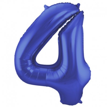 Pallone Numero 4 Blu Satinato 90 cm