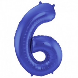 Pallone Numero 6 Blu Satinato 90 cm