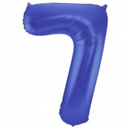 Pallone Numero 7 Blu Satinato 90 cm