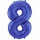 Pallone Numero 8 Blu Satinato 90 cm