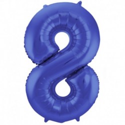 Pallone Numero 8 Blu Satinato 90 cm