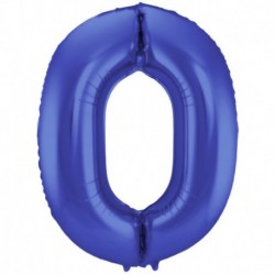 Pallone Numero 0 Blu Satinato 90 cm