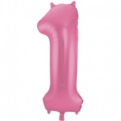 Pallone Numero 1 Rosa Satin 90 cm