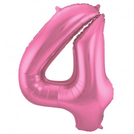 Pallone Numero 4 Rosa Satin 90 cm