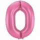 Pallone Numero 0 Rosa Satin 90 cm