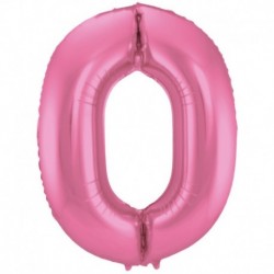 Pallone Numero 0 Rosa Satin 90 cm