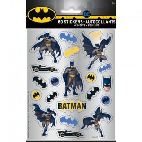 Set 4 Fogli Adesivi Batman