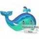 Pallone Foil Happy Whale 86x60 cm