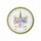 8 Piatti Tondi Carta Unicorn Baby 18 cm
