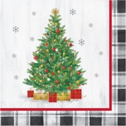 16 Tovaglioli Carta Holiday Tree 33x33 cm