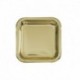 8 Piatti Quadrati Oro Metal 18x18 cm