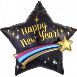 Pallone Happy New Year Star 70x70 cm