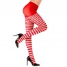Collant Natalizi Righe Bianche Rosse