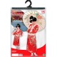 Costume Geisha Kimono Raso Rosso