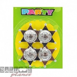 4 Gadget Stelle Sceriffo 8x8 cm