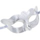 Maschera Domino Metallizzata Argento