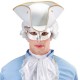 Maschera Domino Metallizzata Argento