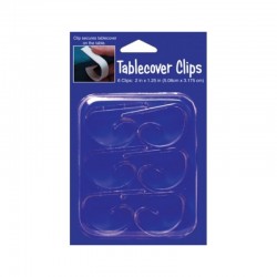 6 Clips Fermatovaglia Plastica Trasparente