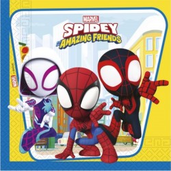 20 Tovaglioli Carta Spidey 33x33 cm