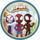 8 Piatti Tondi Carta Spidey 23 cm