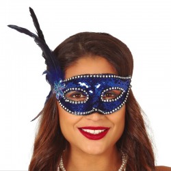 Maschera Tessuto Luxury Blu