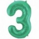 Pallone Numero 3 Verde Satin 90 cm