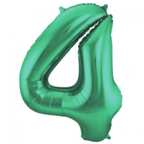 Pallone Numero 4 Verde Satin 90 cm