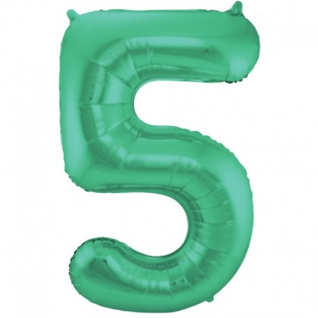 Pallone Numero 5 Verde Satin 90 cm