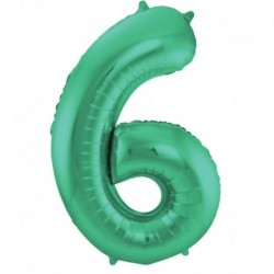 Pallone Numero 6 Verde Satin 90 cm