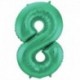 Pallone Numero 8 Verde Satin 90 cm