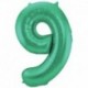 Pallone Numero 9 Verde Satin 90 cm