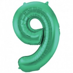 Pallone Numero 9 Verde Satin 90 cm