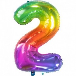 Pallone Numero 2 Arcobaleno 90 cm