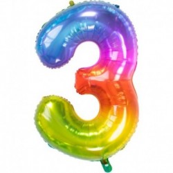 Pallone Numero 3 Arcobaleno 90 cm