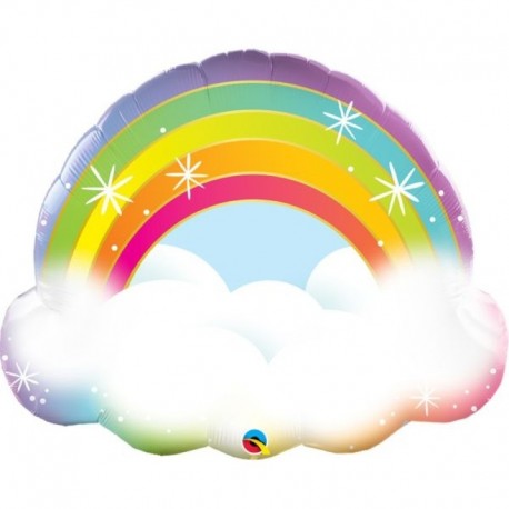 Pallone Arcobaleno Nuvolette 100 cm