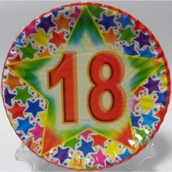 10 Piatti Tondi Carta 18 Anni 18 cm