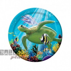 8 Piatti Tondi Carta Marino 18 cm