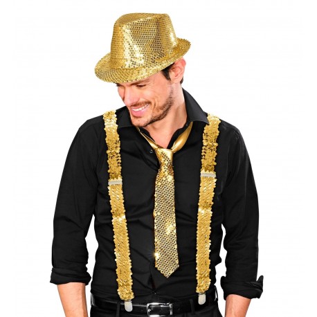 Bretelle Paillettes oro