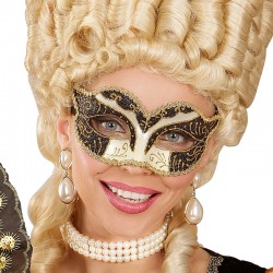 Maschera Duchessa Glitter Oro Neri