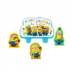 4 Candeline Happy Birthday Minions