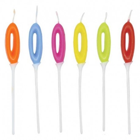 Candelina Numero 0 Color 9 cm